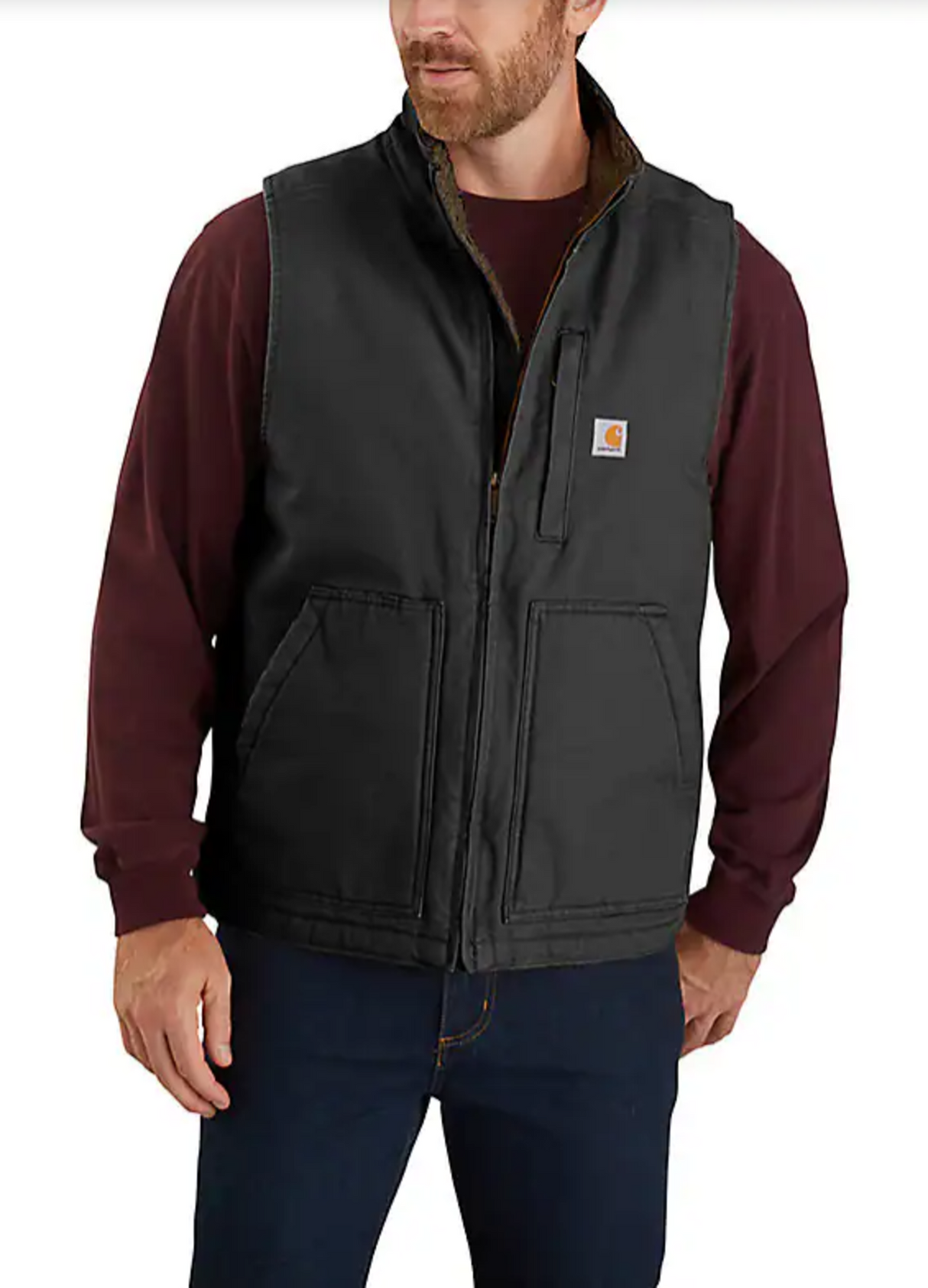 Carhartt<br>Washed Duck Lined Mock Neck Vest