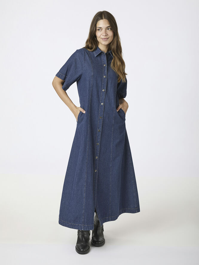 Neo Noir Balli Denim Dress Dark blue