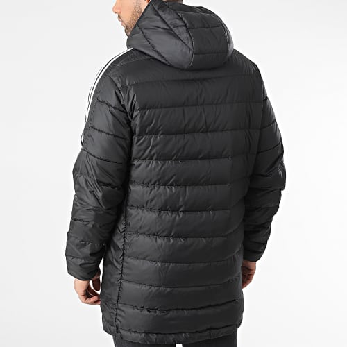Doudoune Capuche A Bandes Parka Essentials Down GH4604 Noir