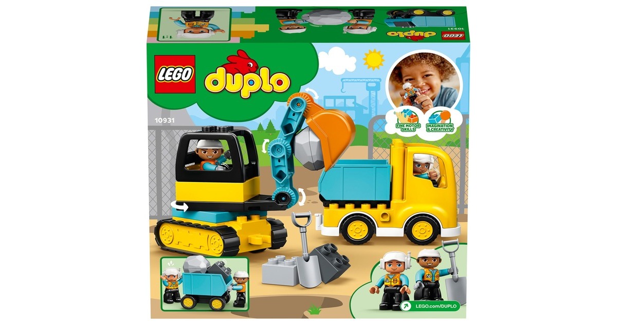 LEGODUPLO - Truck & Graafmachine met rupsbanden Constructiespeelgoed  (10931)
