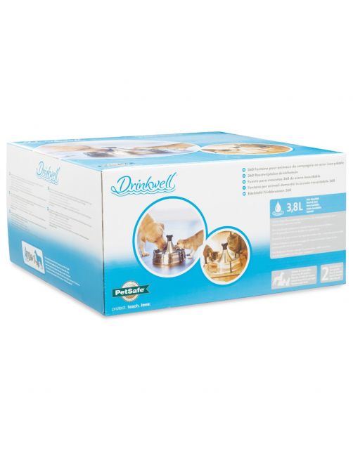 Petsafe Drinkwell 360 Roestvrijstalen Drinkfontein - Hondendrinkbak - 3.8 l