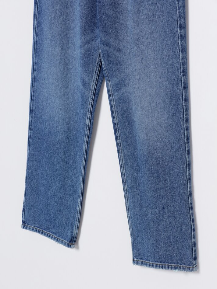 Calça jeans larga - Azul escuro