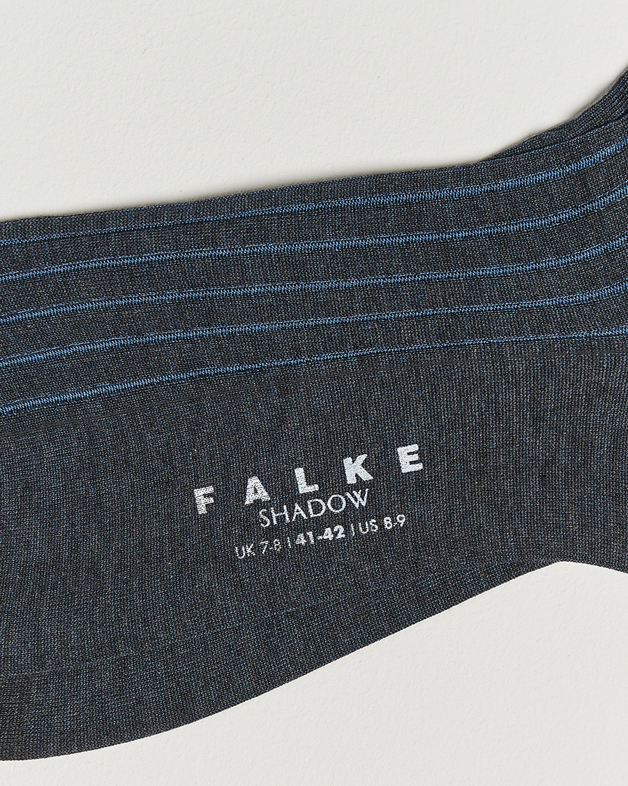 Falke Shadow Stripe Sock Anthracite Melange