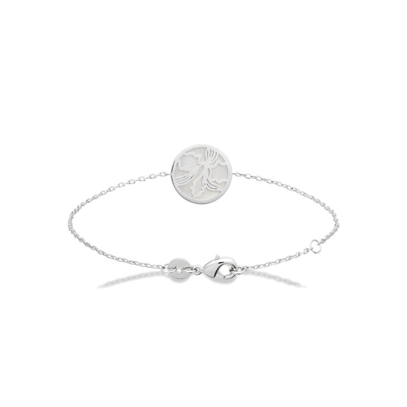 Bracelet Femme - Argent 925 - Nacre - Longueur : 18 cm
