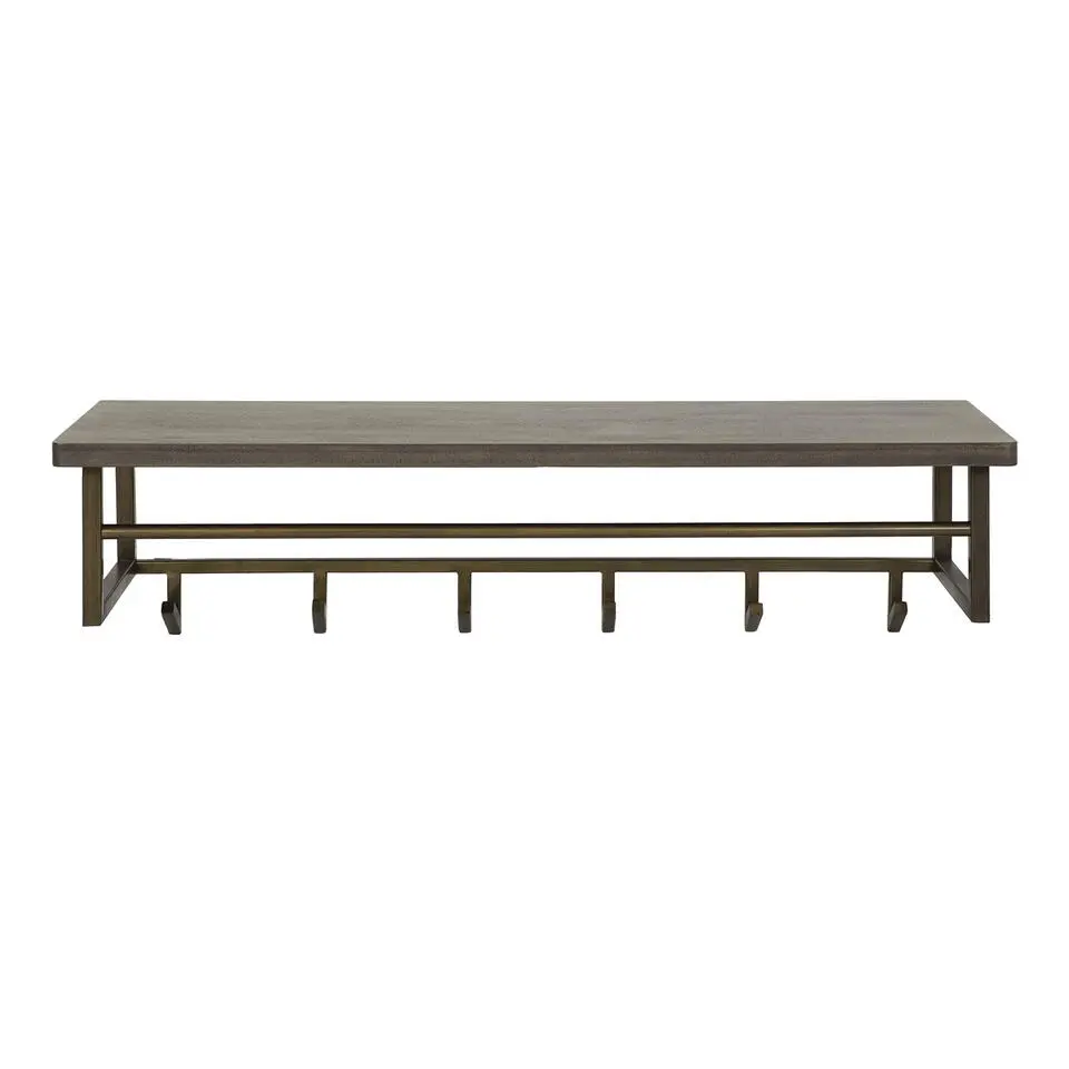 Kapstok - Brons Antiek - 6 Haken - 100x33x26cm - Ferro