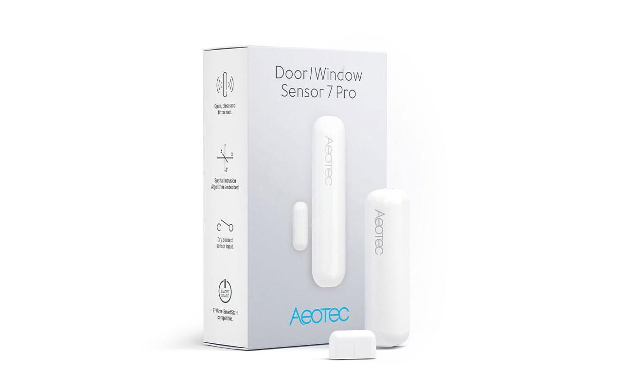Funk-Fenster- und Türkontakt Sensor 7 Pro Z-WaveAeotec Door Window Sensor 7 (700er Serie), detektiert offen-zu-gekippt