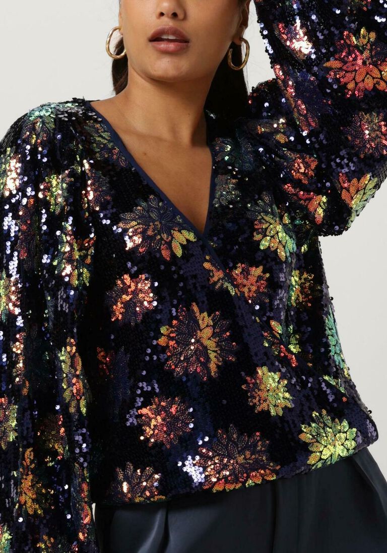 POM AMSTERDAM blauwe pom amsterdam blouse mesmerizing top