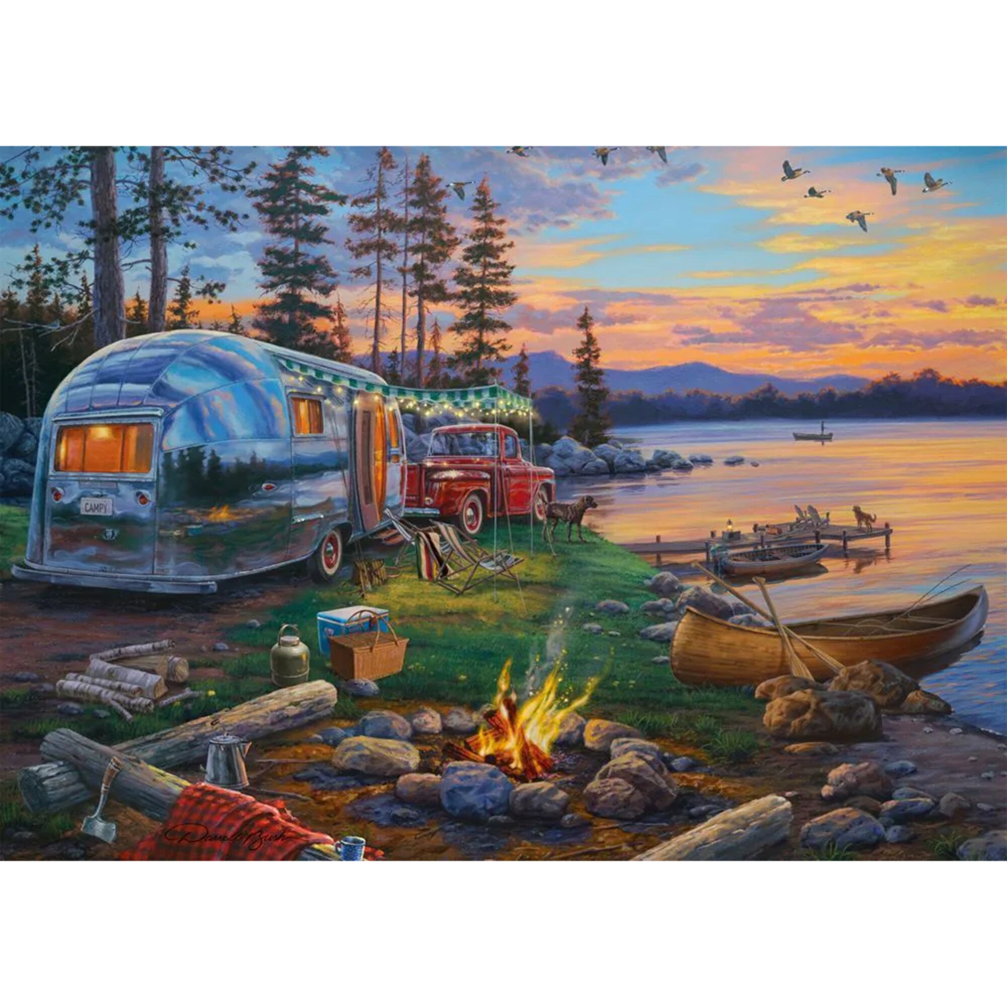 Schmidt Spiele Puzzle Darrell Bush: Campingidyll am See