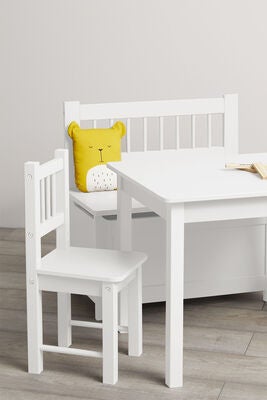 Alice & Fox LOVIS Bord og Stoler + Sofa med Oppbevaring, Hvit