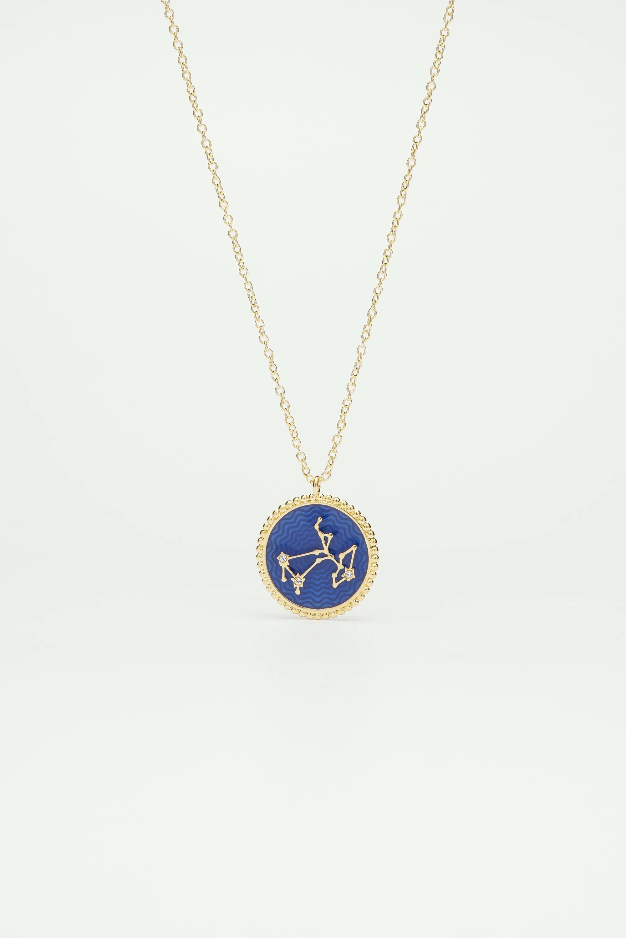 Collier pendentif signe astrologique cancer | Doré