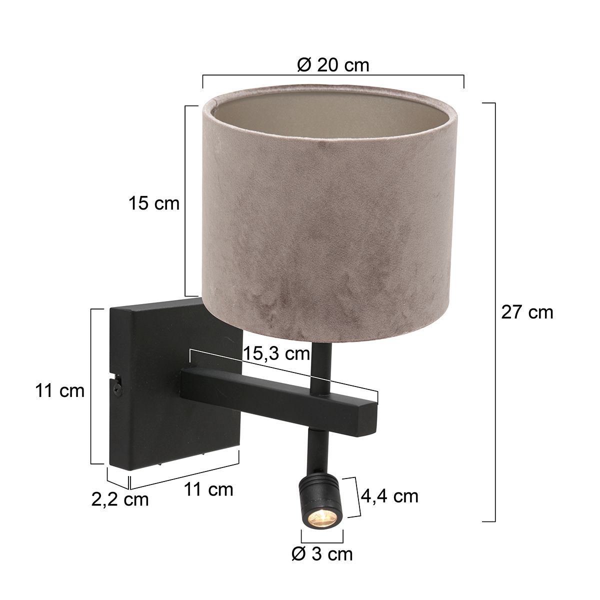 Wandlamp Stang