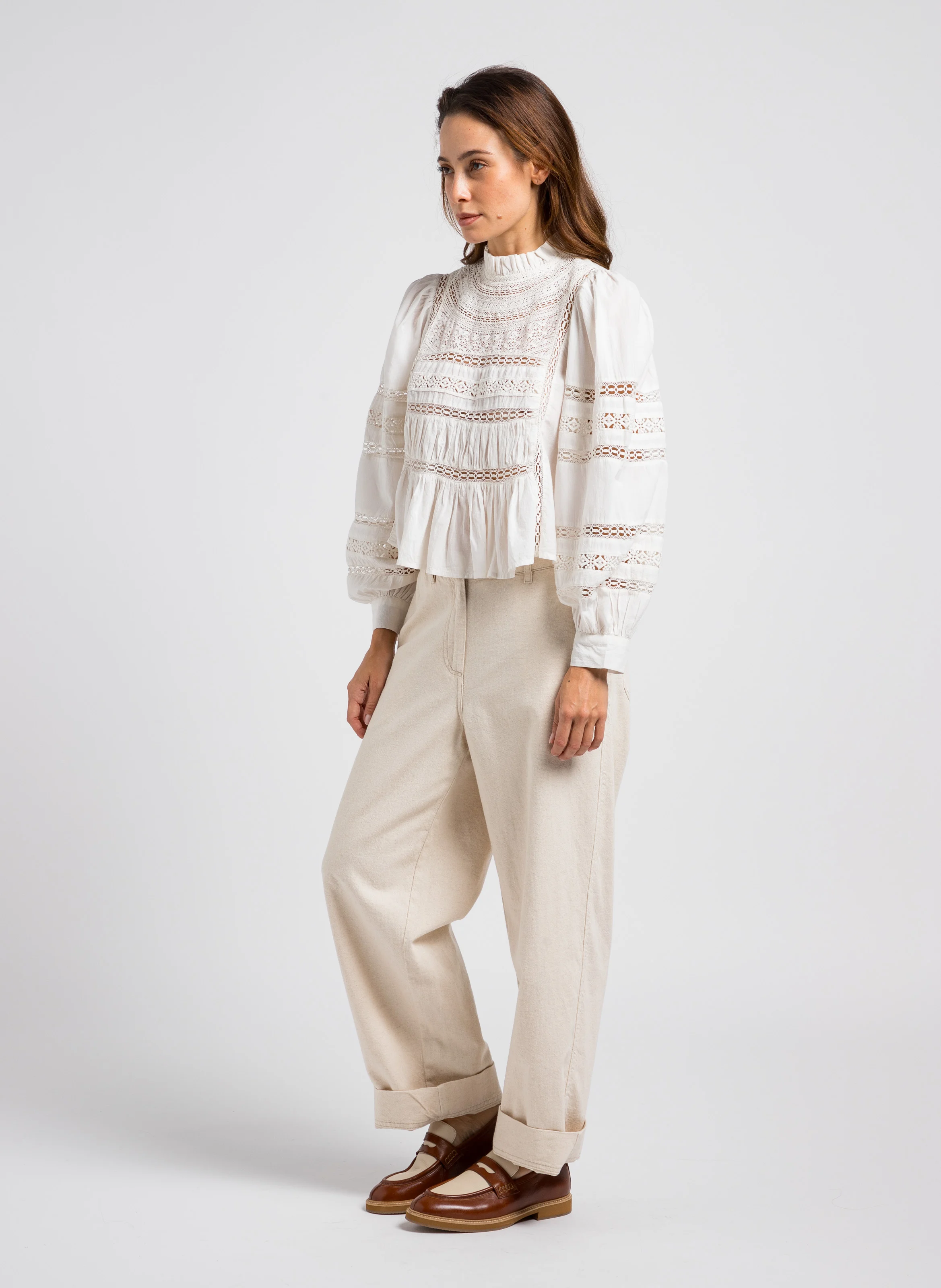 TOKYO - Top ajouré en coton | Blanc