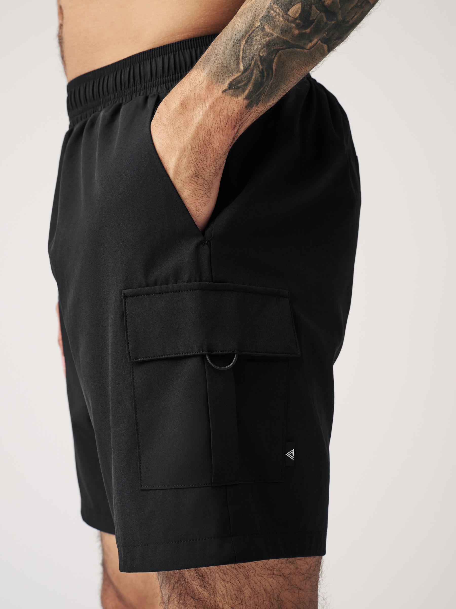 Zwart - Active cargo gym trainingshorts