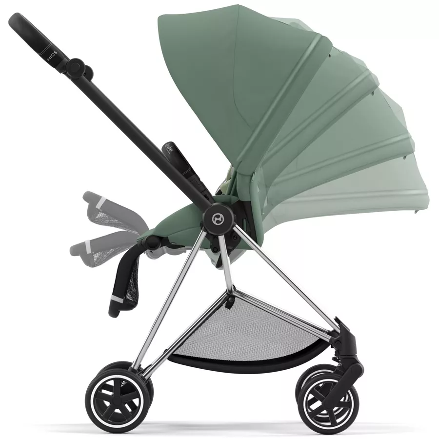 cybex PLATINUM Kombikinderwagen New Mios Chrome Black Leaf Green