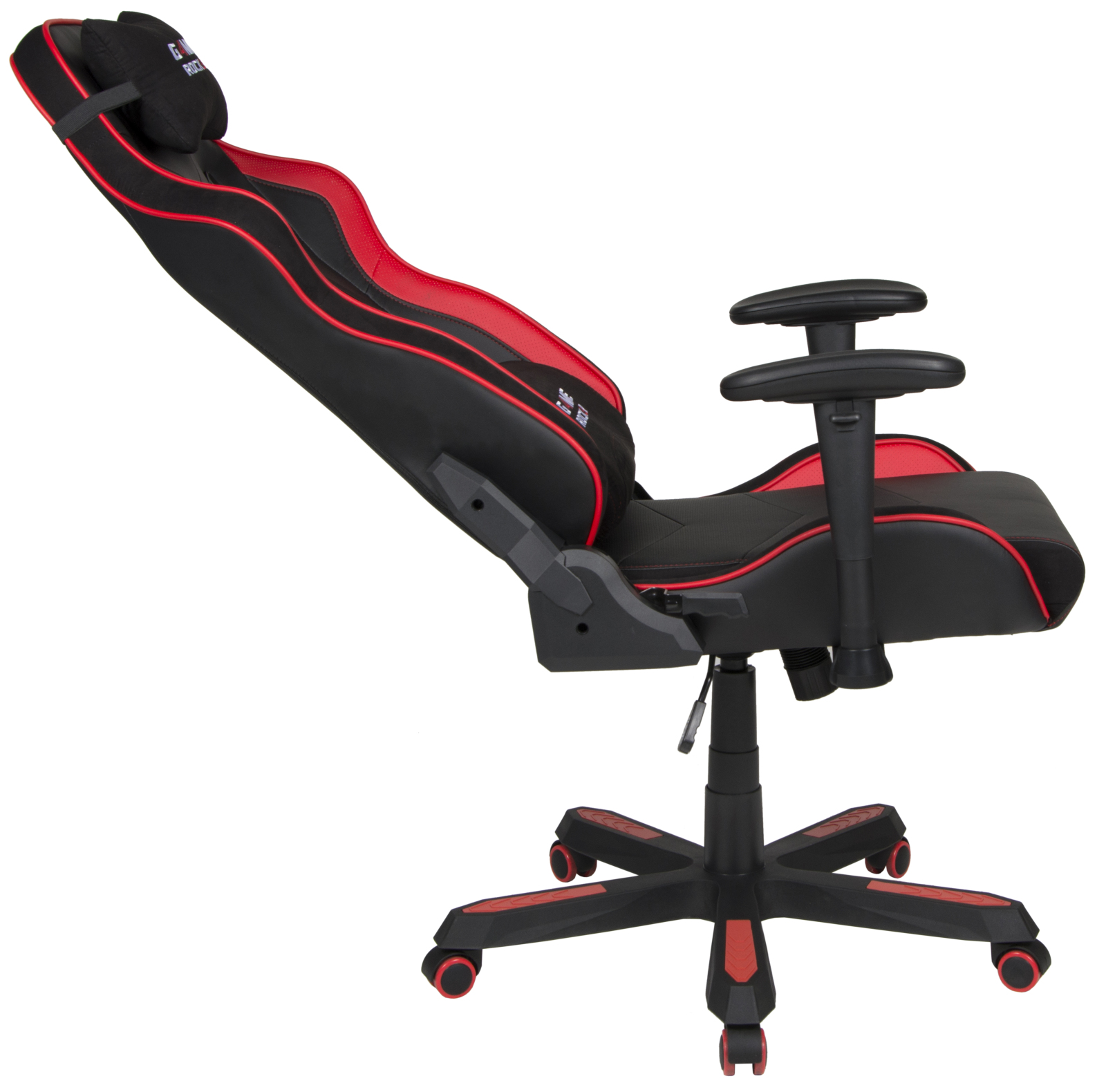 Gaming-Drehstuhl - schwarz-rot - inklusive Kissen