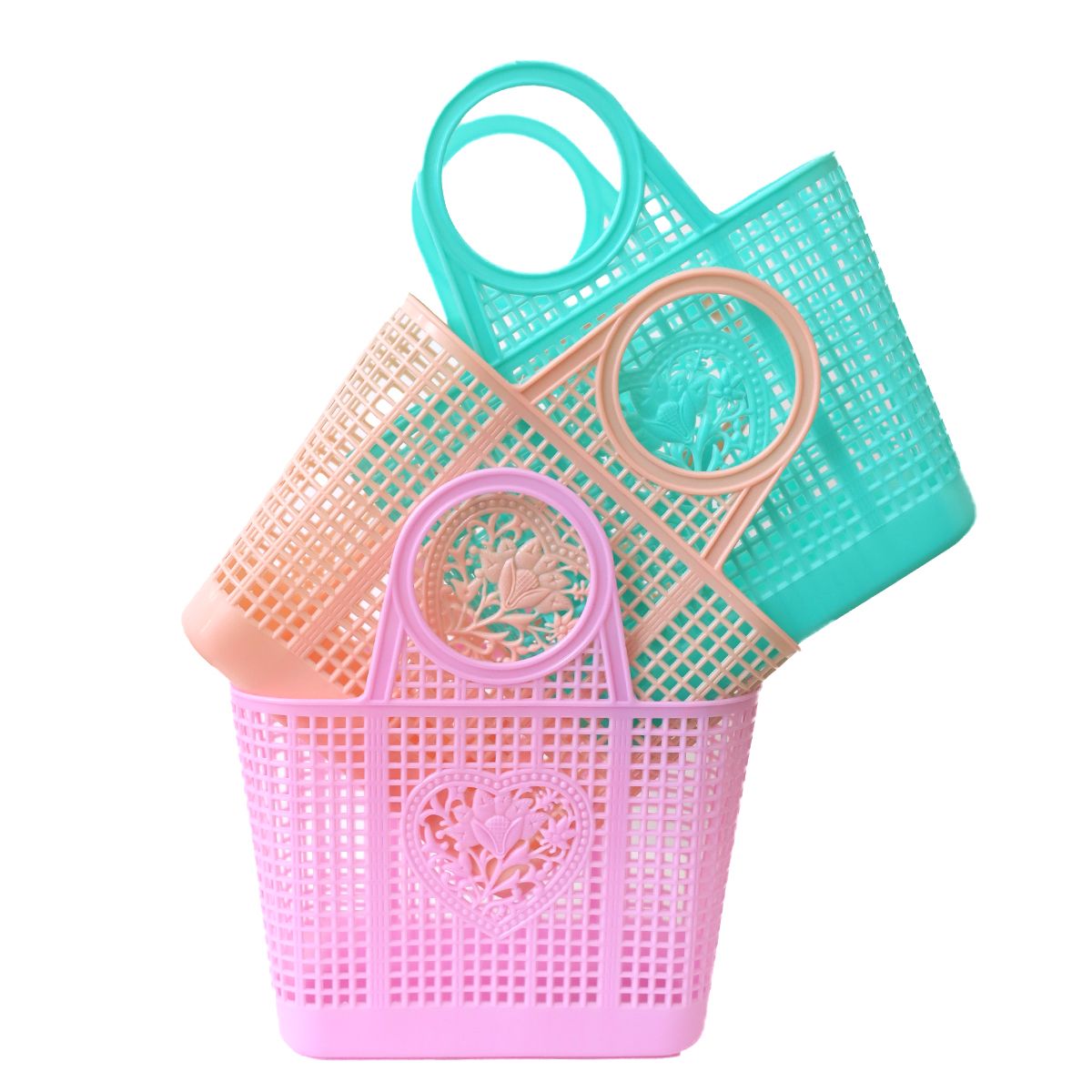 Panier shopping plastique vert  Le petit Souk