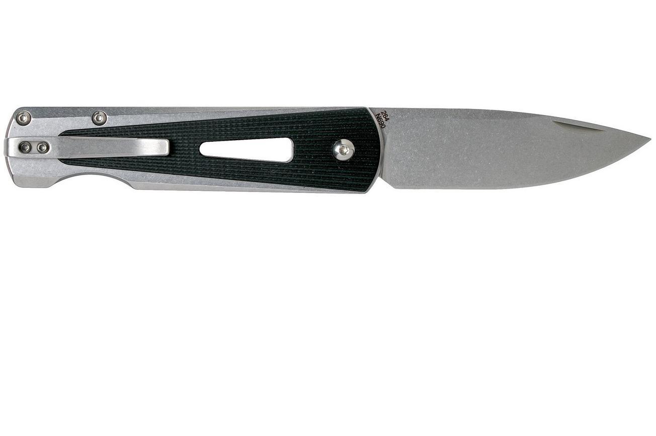 Amare Knives Paragon, stonewashed blade, milled G10, zakmes