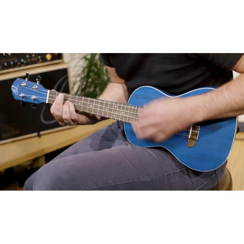 Ortega RUOCEAN-L Earth Series Concert Size Ukulele Ocean Blue linkshandige concert ukelele
