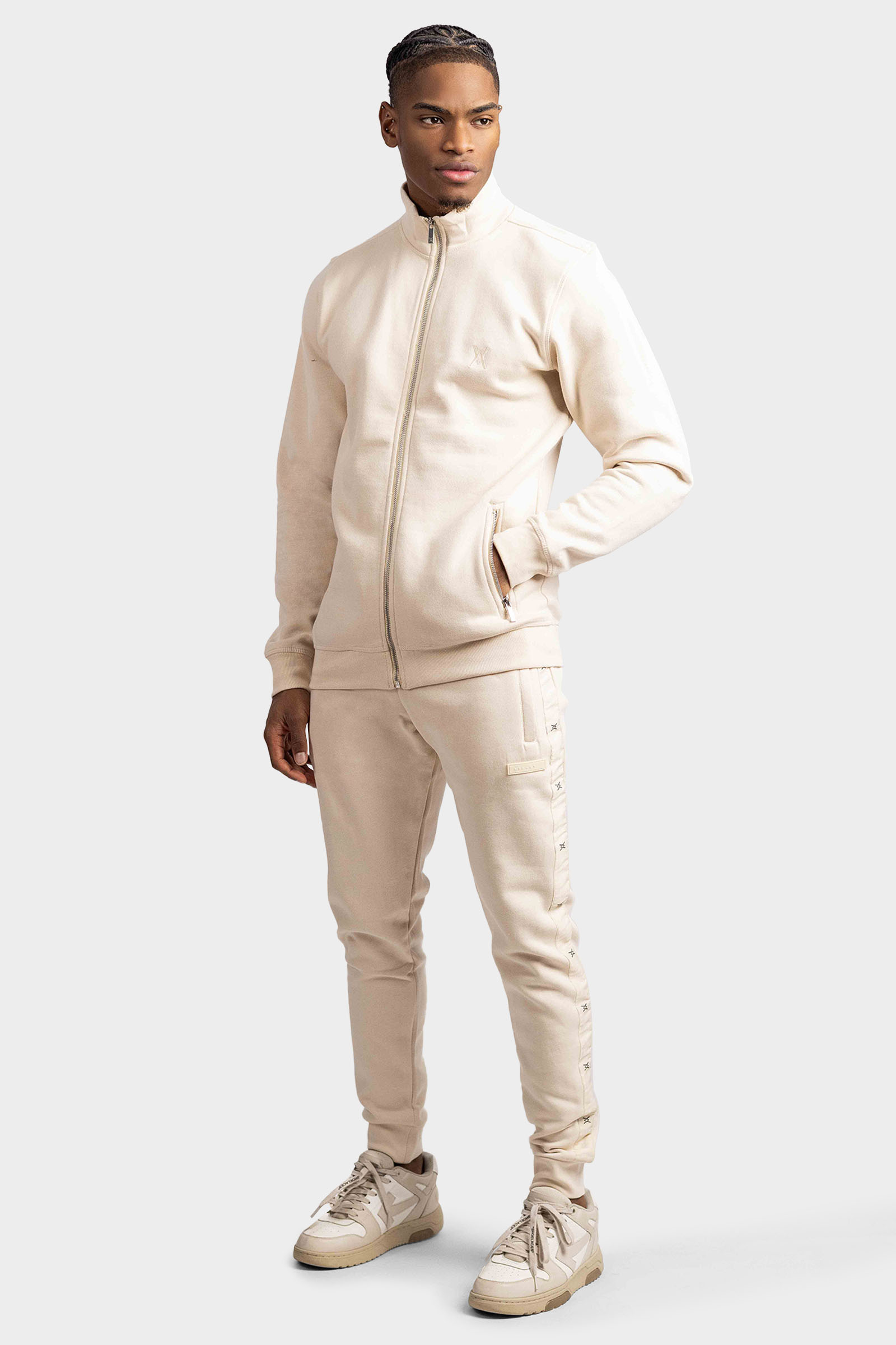 Aspact Zipper Vest Heren Beige