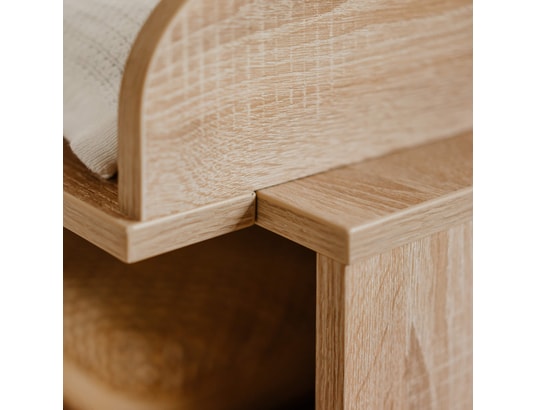 TERRE DE NUIT - Meuble à langer Commode à langer 2 tiroirs bois naturel tiroirs niches