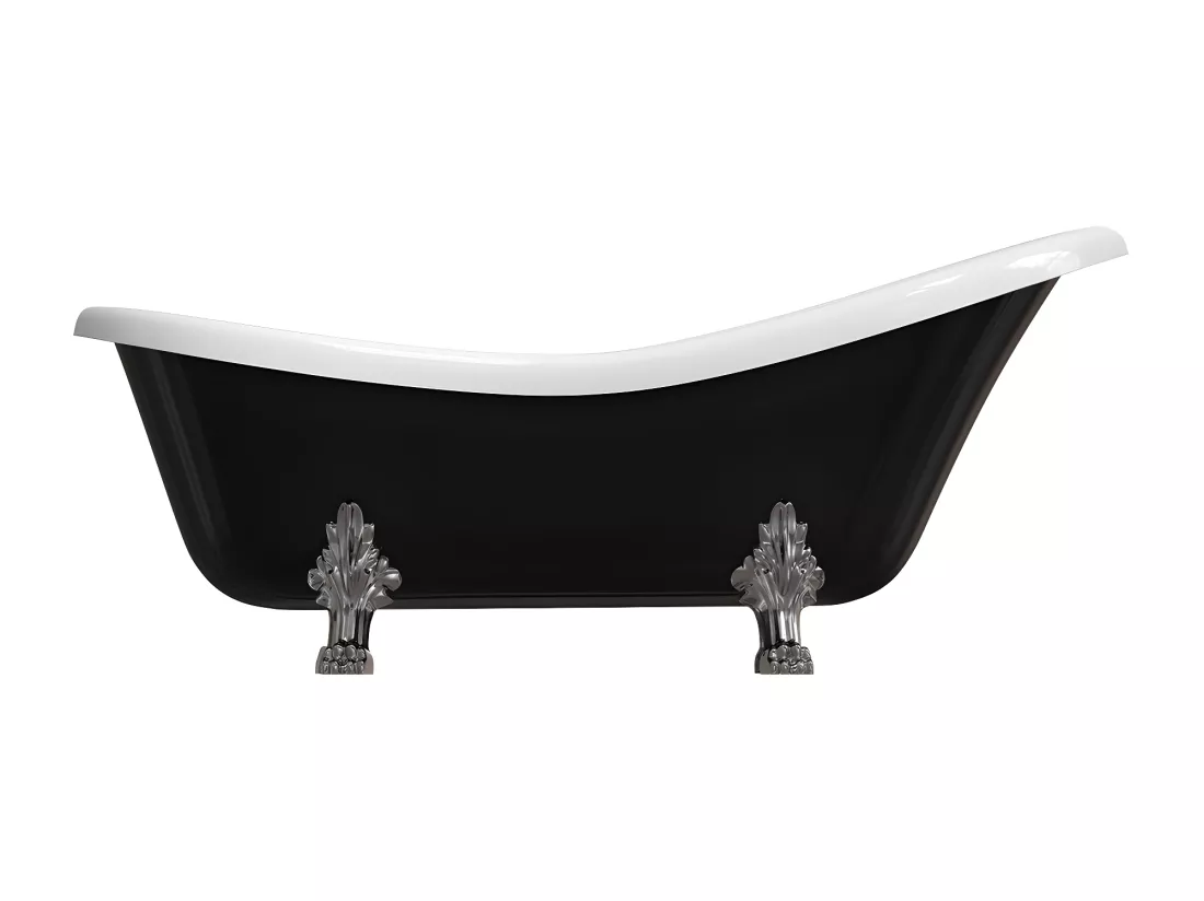 baignoire îlot OMNIRES ATENA M+ 175X82 CM couleur : blanc/noir finition : brillant