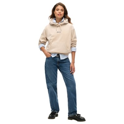 Sweatshirt à capuche femme Country Club Velour Loose SUPERDRY