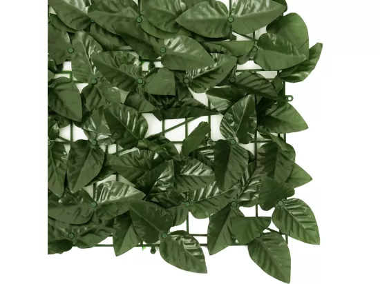 Écran de balcon avec feuilles vert foncé 400x150 cm