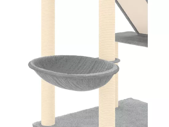 Arbre à chat du sol au plafond Gris clair 277-303 cm