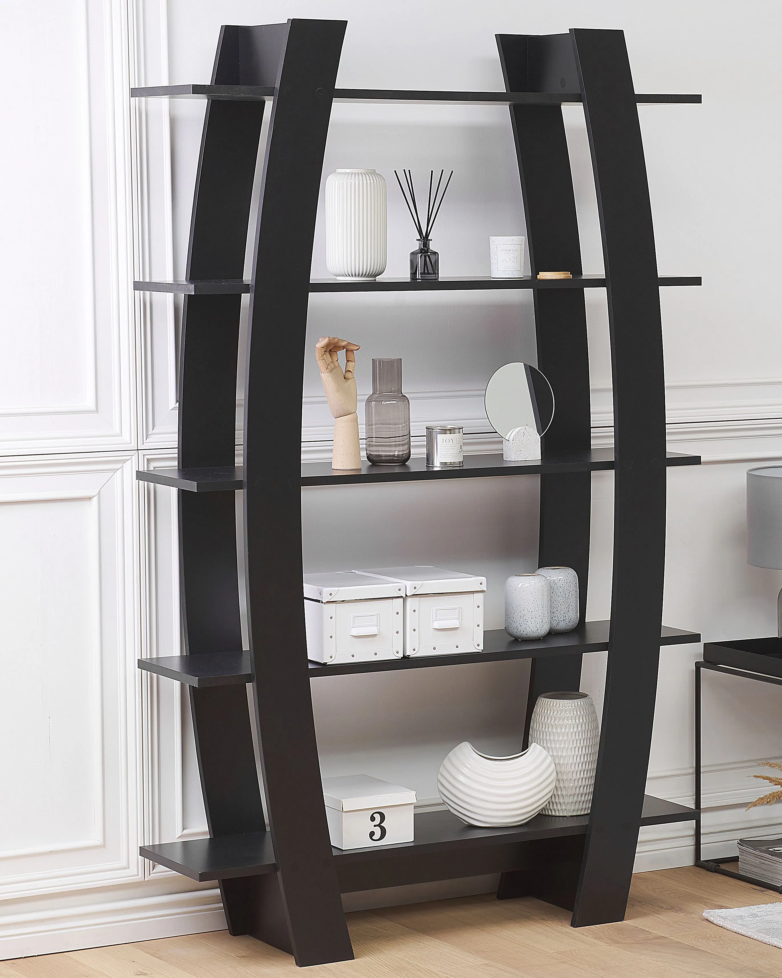 Opbergkast met 5 planken KENER 180 cm Zwart