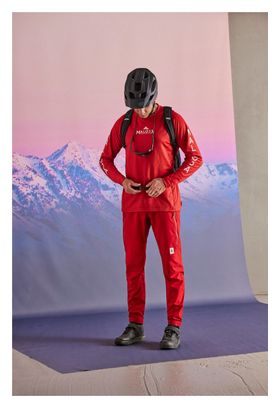 Maillot Manches Longues Maloja GaderM. deep sunset Rouge