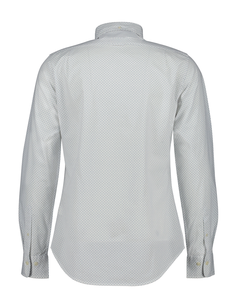 Beige Slim Micro Print Shirt