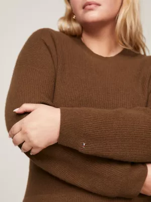 Vestido Curve de lã e cashmere com modelagem relaxada