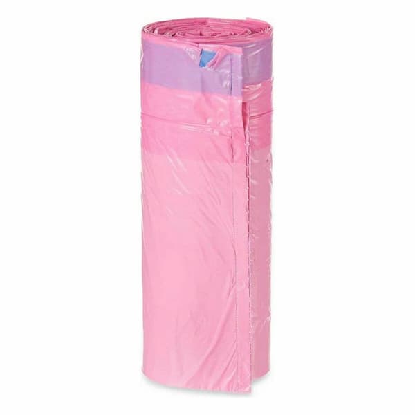 Søppelposer Parfymert Selvlukkende Rosa Polyetylen 15 enheter 30 L