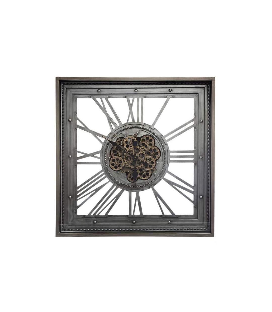 Pendule Mécanique en Métal Swiss 80cm Gris