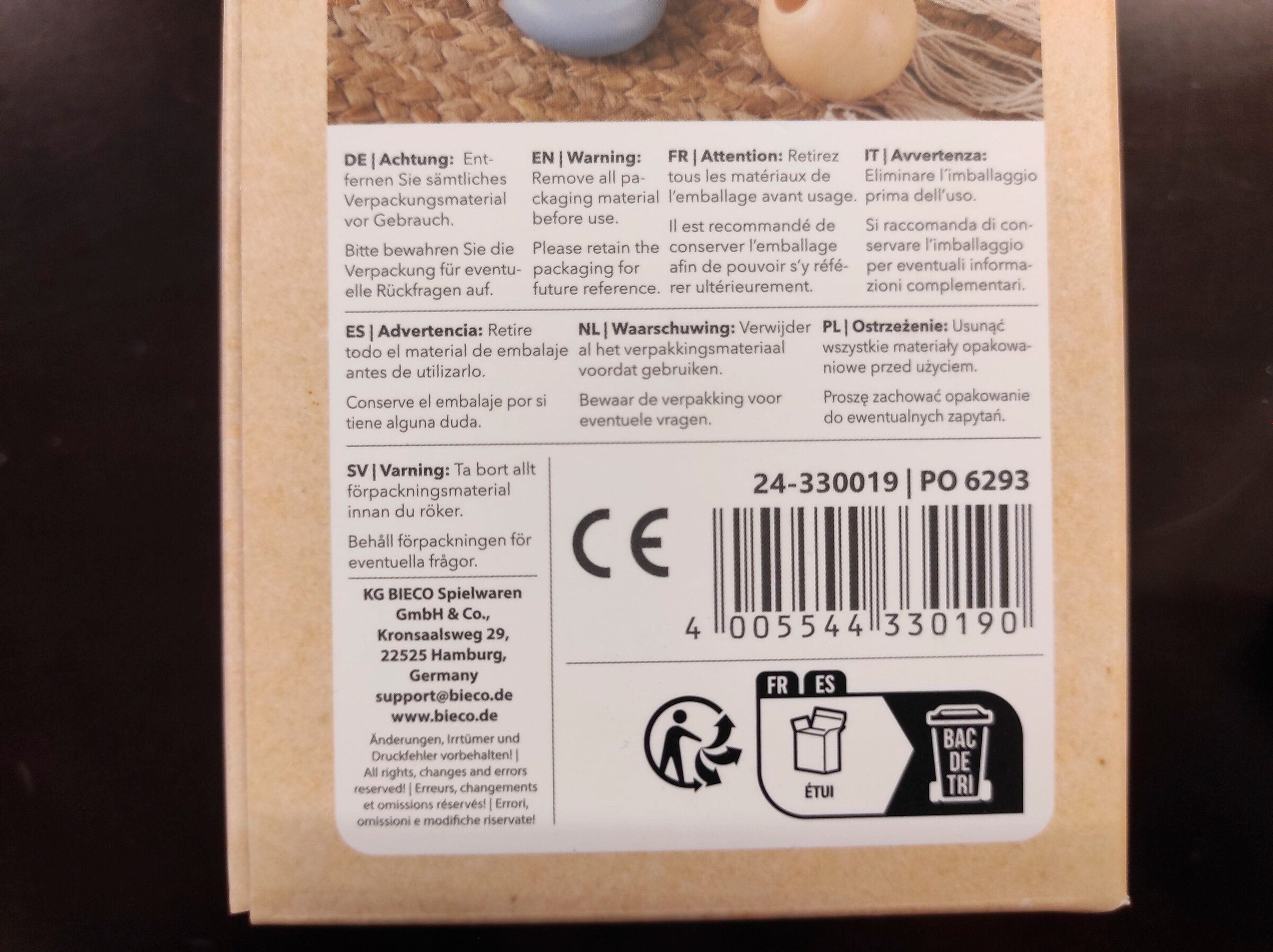 Bieco Stapelturm Holz - ab 12 Monate Blau