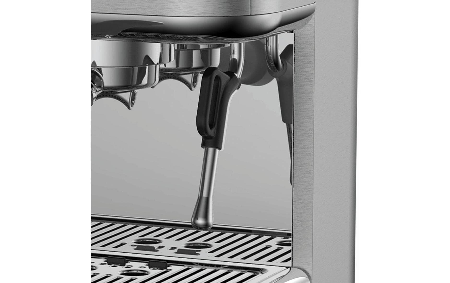 Siebträgermaschine Baressa Silber matt<br>Espressomaschine mit rostfreiem Edelstahlgehäuse