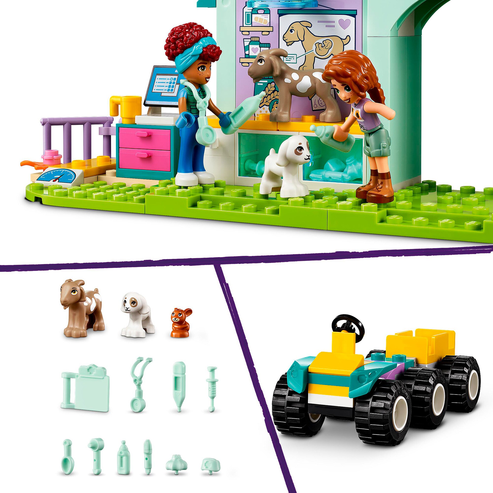 LEGO Konstruktionsspielzeug Friends Farmtierklinik