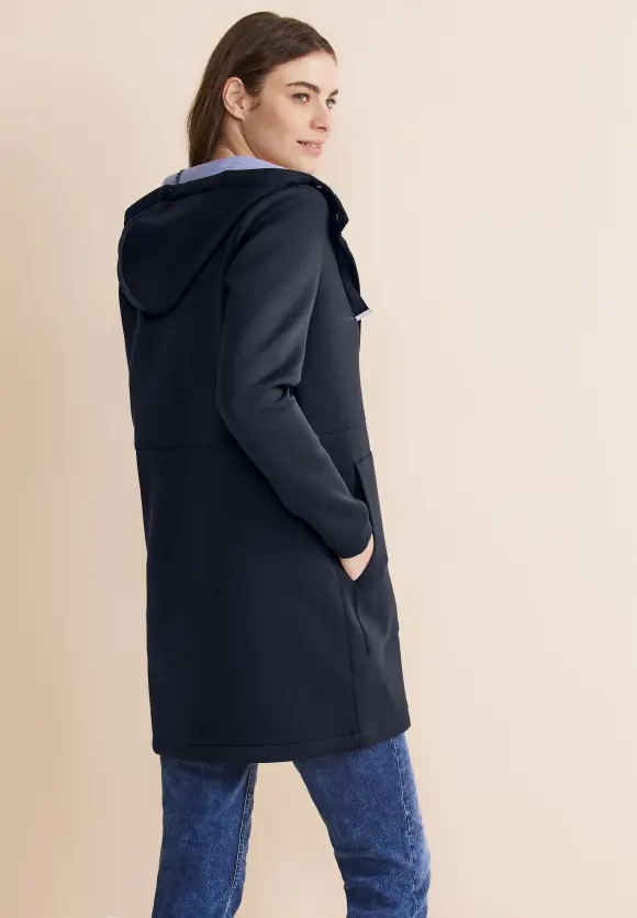 Softe Doubleface Jacke - gravity blue