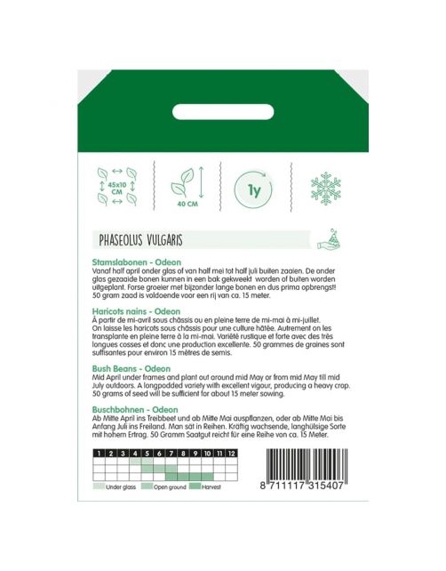 Hortitops Stamslabonen Odeon - Groentezaden - 50 g