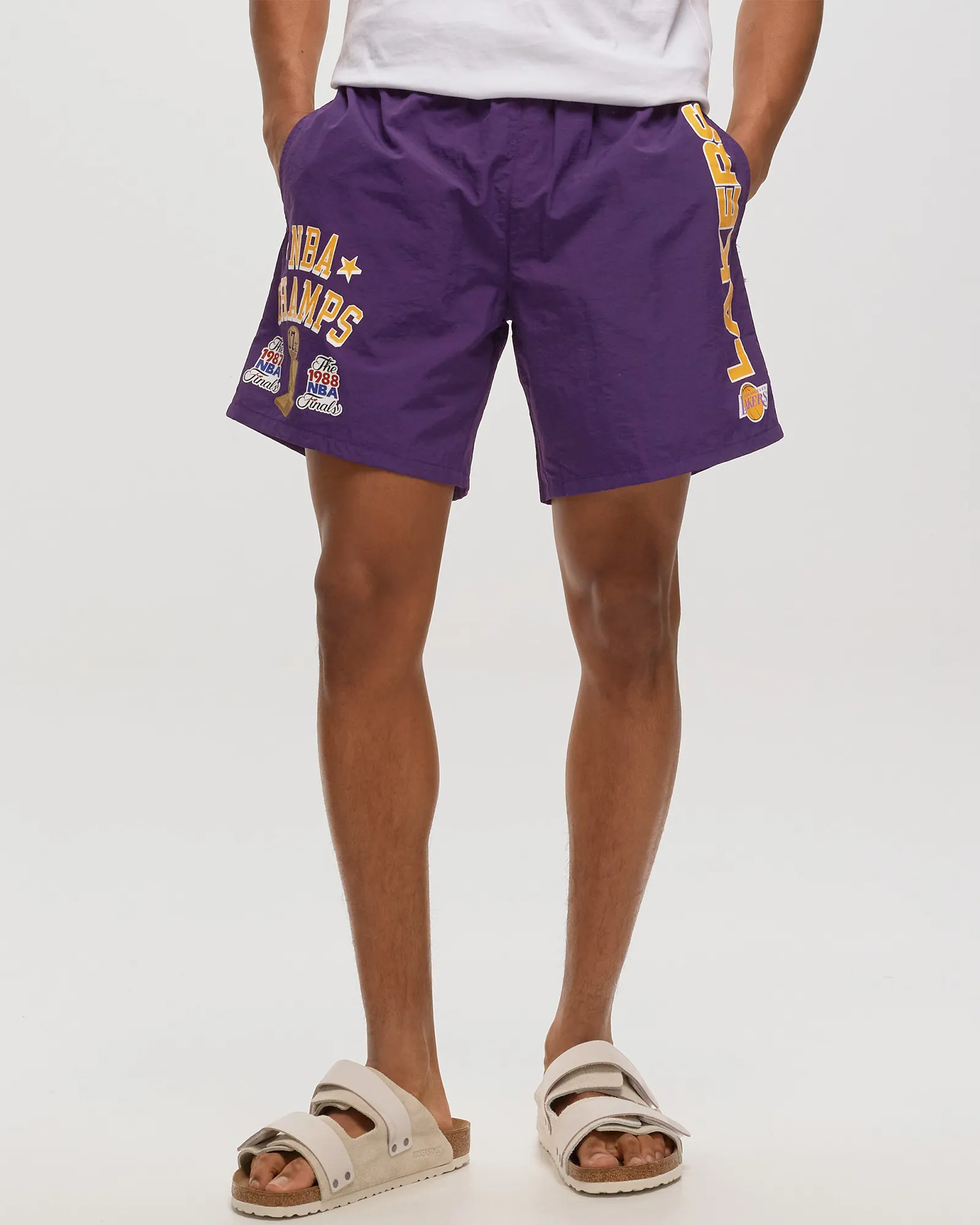 Mitchell & Ness Team Heritage Woven Short - Los Angeles Lakers