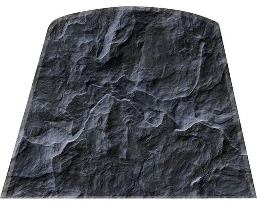 Brandwerende glazen plaat, leisteendecor, 100x120 cm