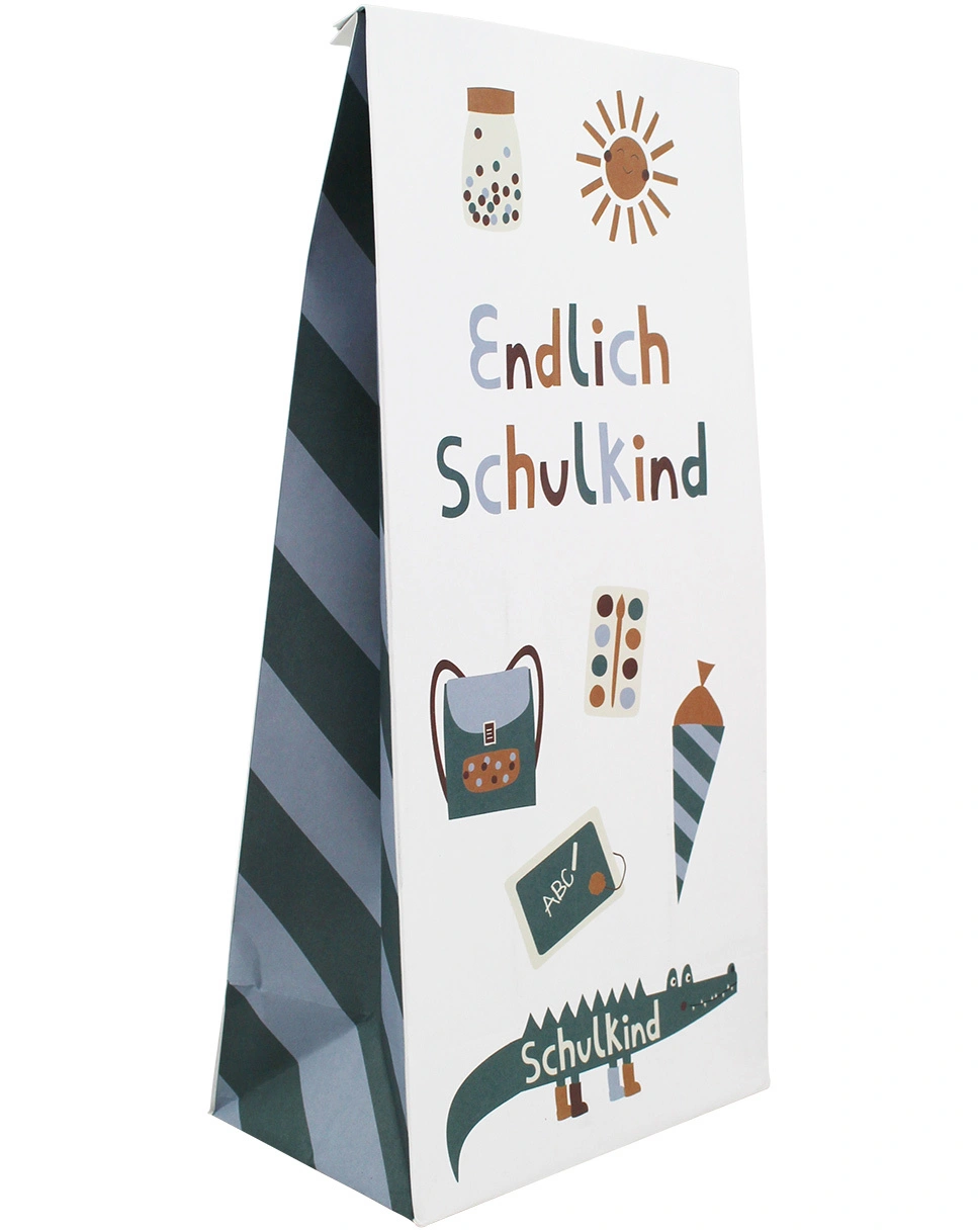 Papiergeschenktüte SCHULKIND - KROKODIL 6er-Set