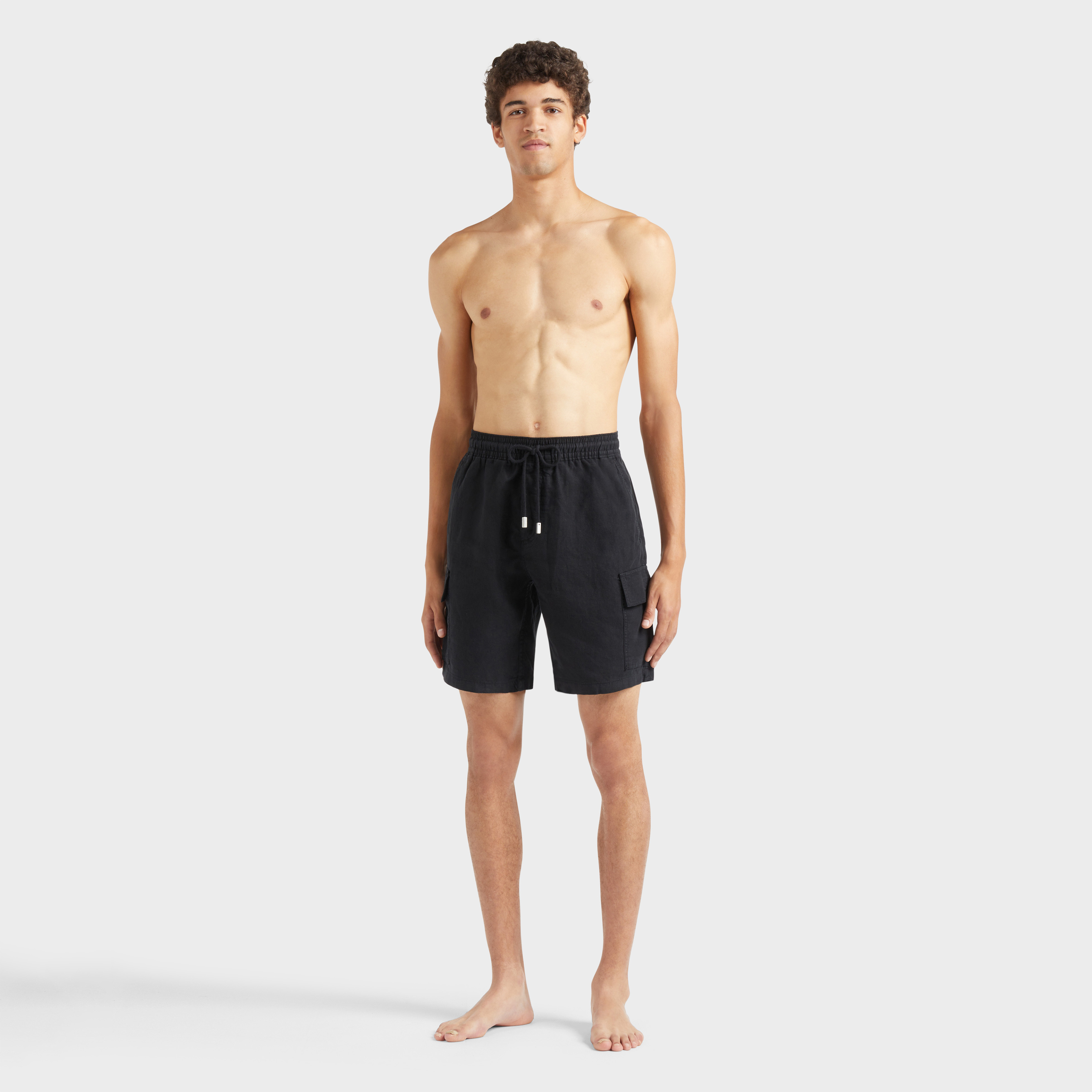 Bermuda en lin homme uni | Site Vilebrequin | BAIU3U01