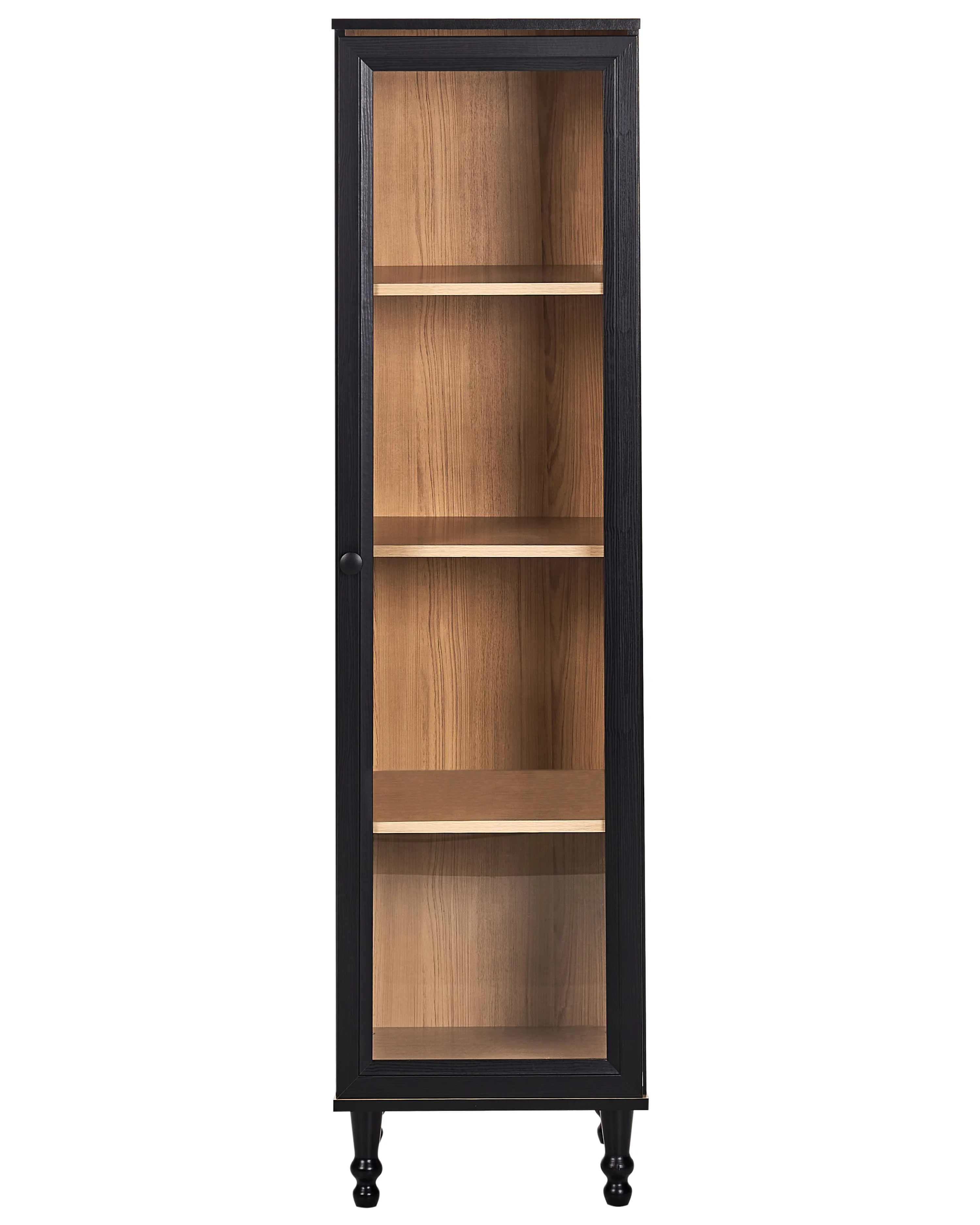 Glazen vitrinekast TINGLEDALE 40 cm Zwart