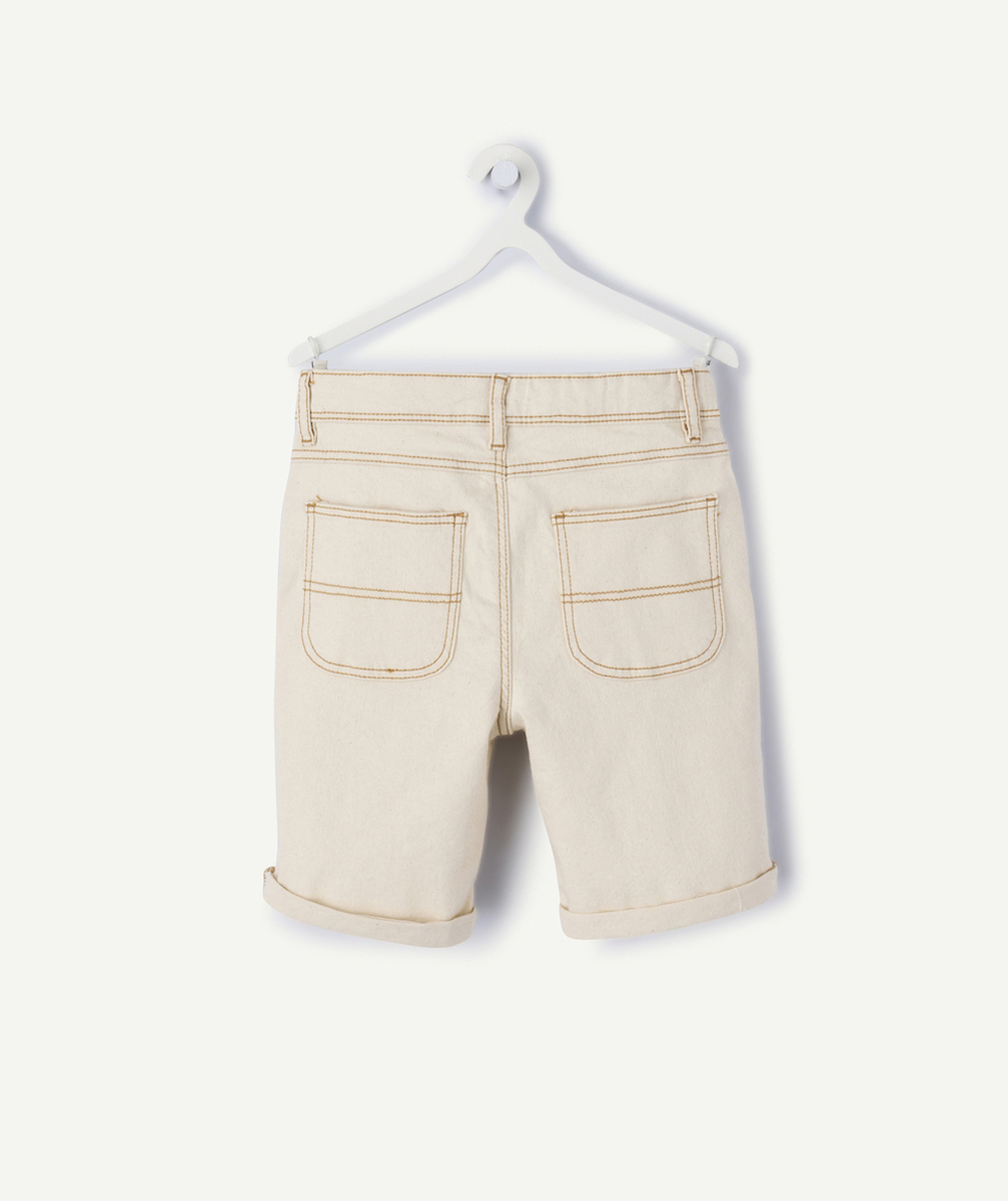 bermuda garçon écru sans teinture