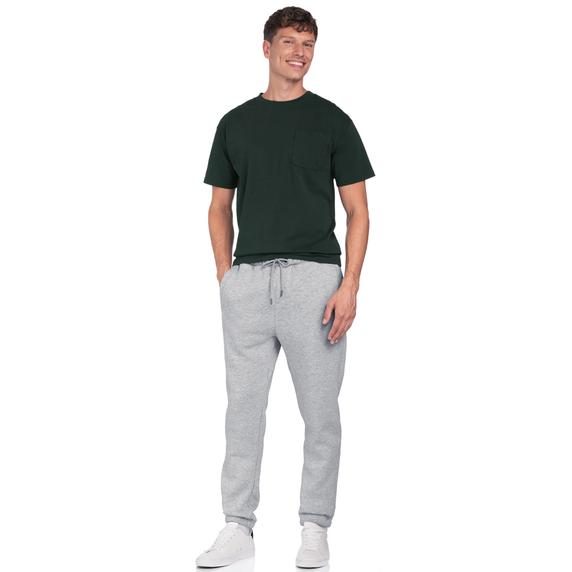 Jonas Nielsen Herren T-Shirt mit Brusttasche dunkelgrün