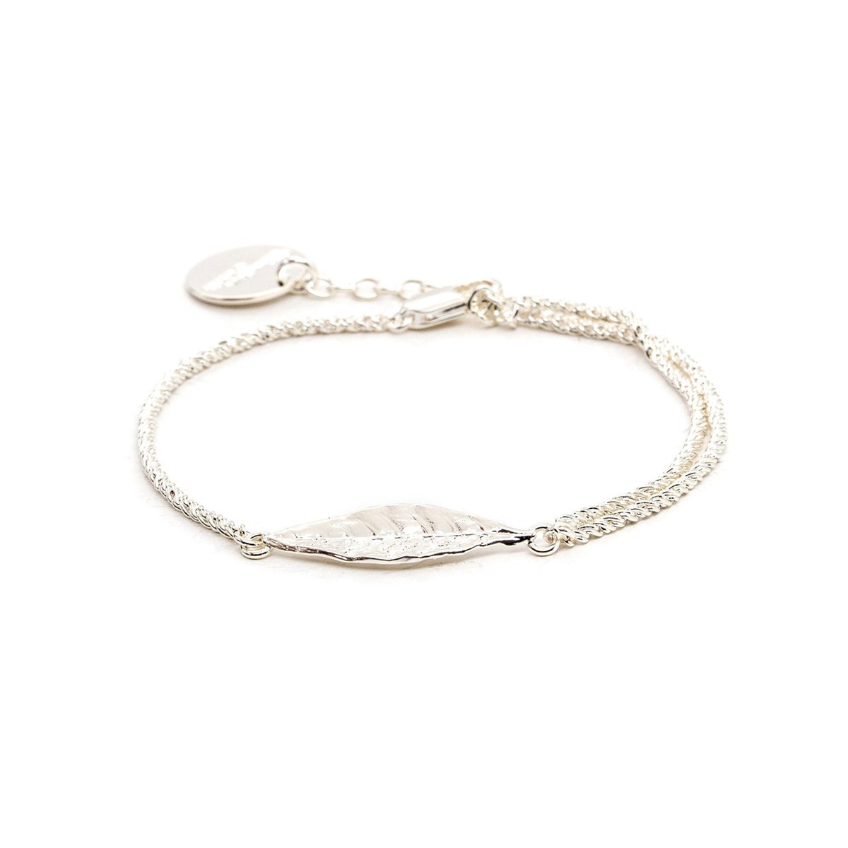 bracelet feuille plaqué argent - THALIE