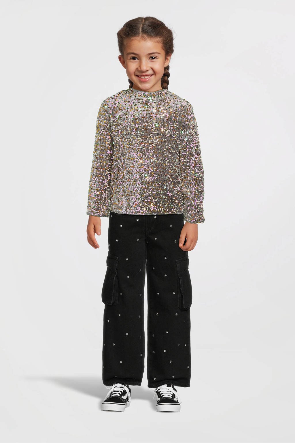 NAME IT wide leg jeans NKFROSE black denim