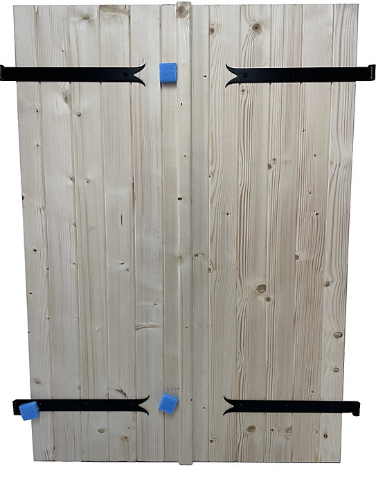 Volet battant sapin 2 vantaux 140 x h.215 cm, ép.27 mm