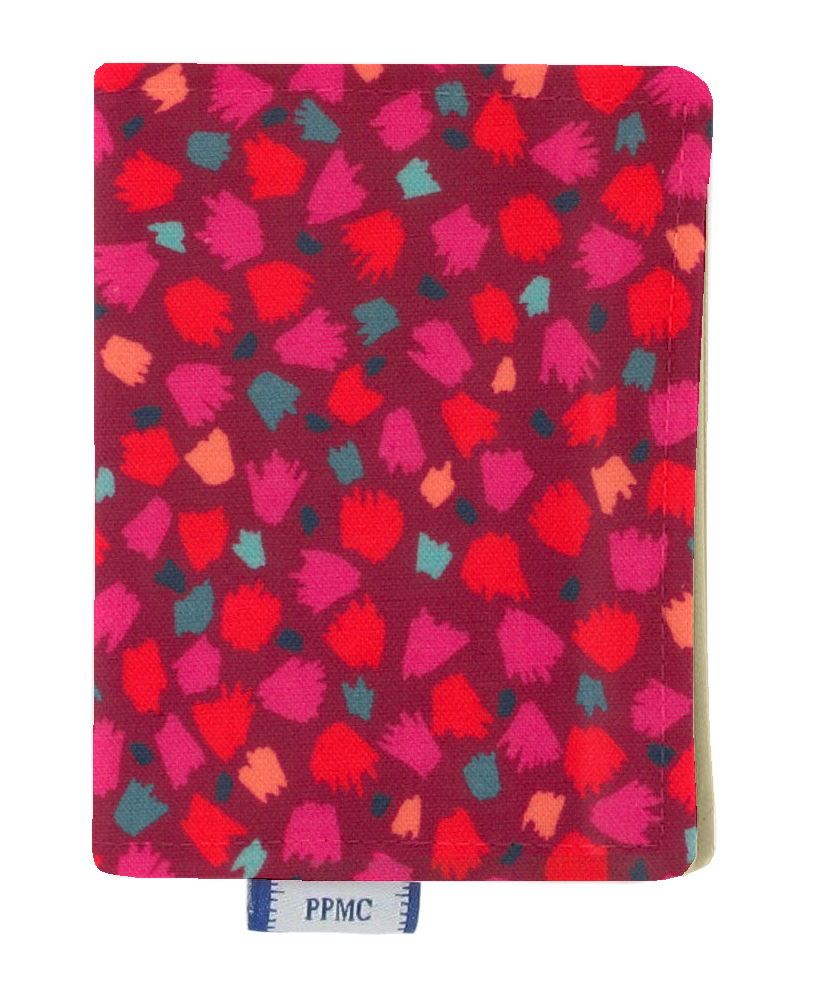 Porte Carte Pompons Cerise